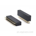 Conector fêmea de passo de 2,54 mm reto 24P